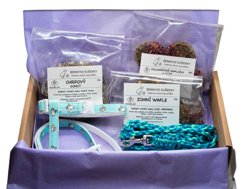 Vánoční balíček pro králíka MALGIE zima, satén